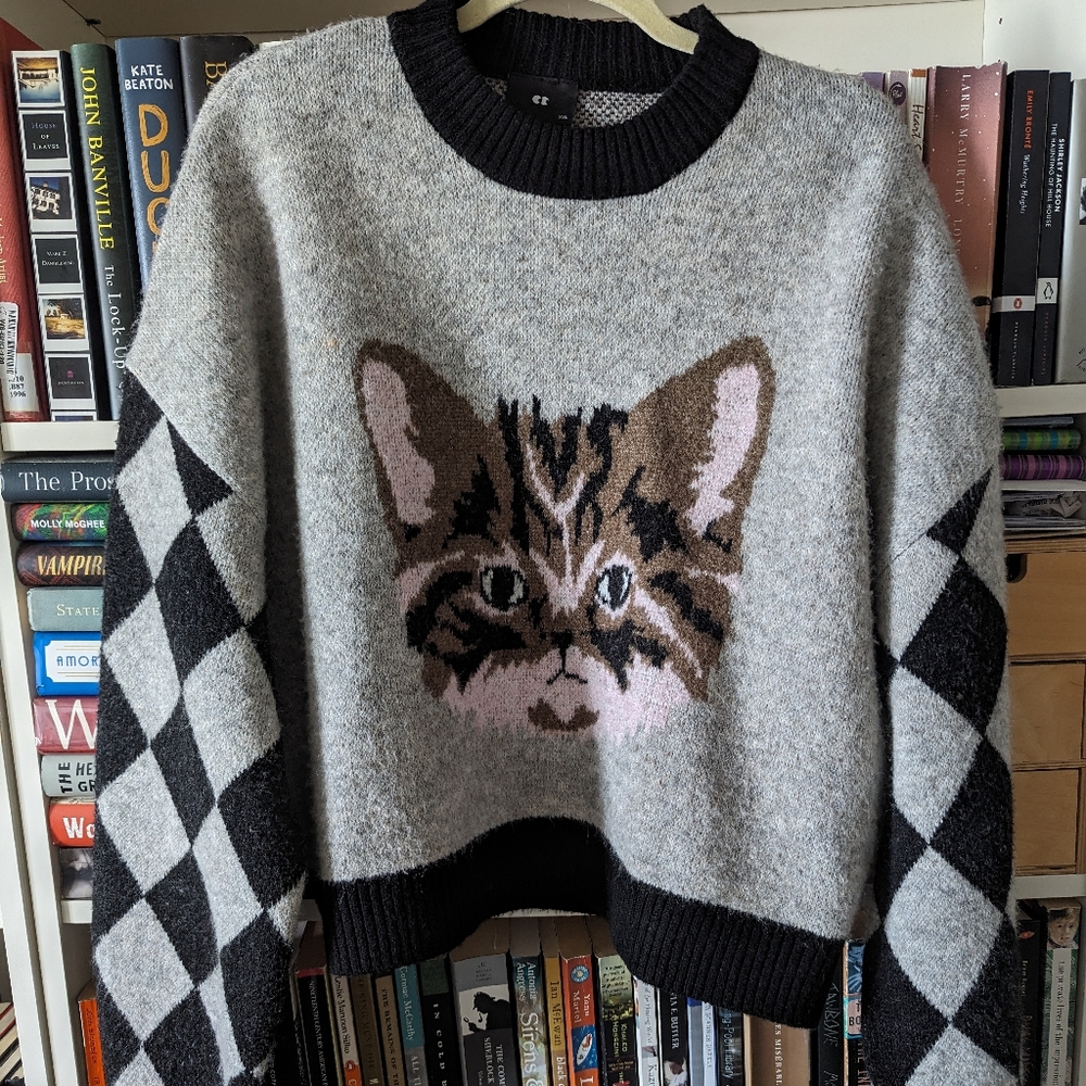 Lazy Oaf Cat Turtleneck Sweater